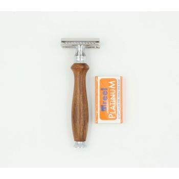 Professional Double Edge Razor with Wood Handle